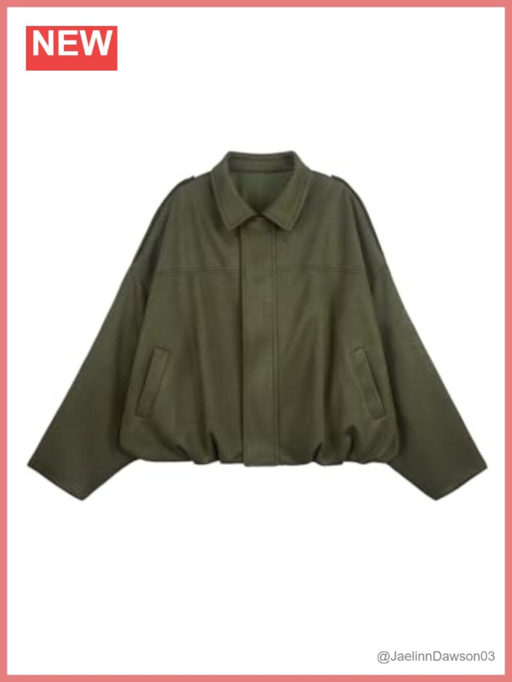 Faux Suede Bomber Jacket Cropped Oversized Casual Zip Up Coat